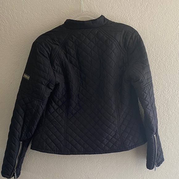 Barbour Women's Black Quilted Bomber Jacket size 8 - Picture 5 of 16